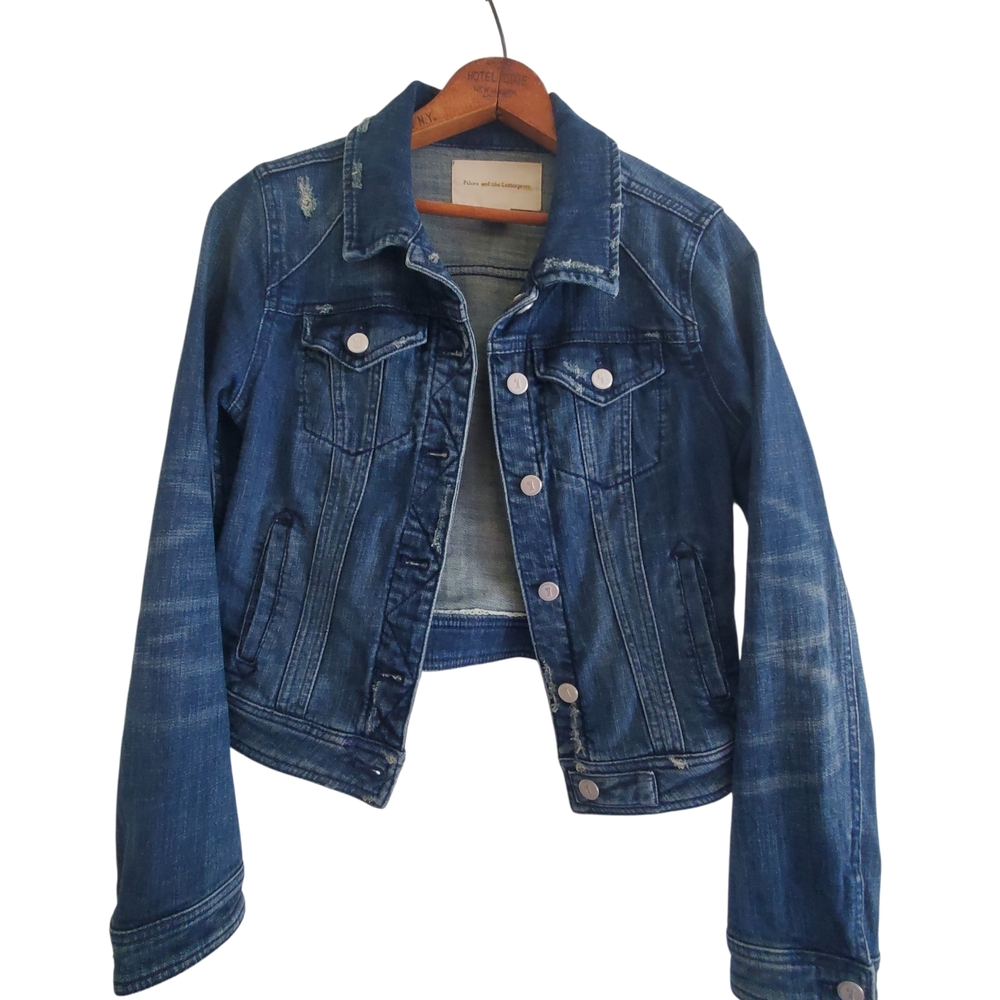Anthropologie Dark Blue Jean Jacket